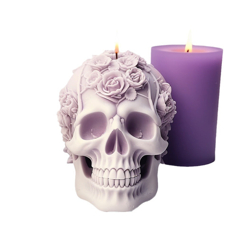 Skull Rose Aromatherapy Candle Mold