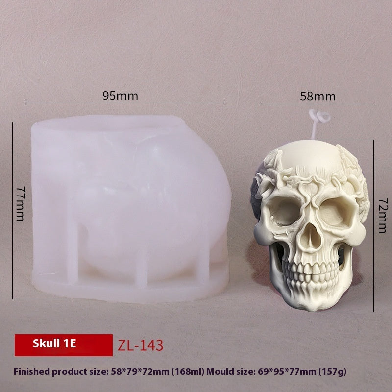 Skull Rose Aromatherapy Candle Mold