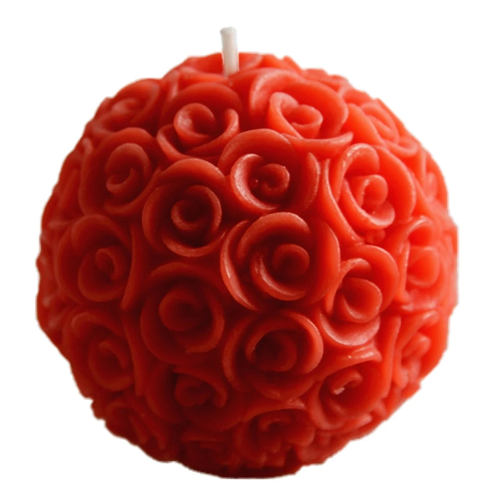 Rose Shaped Ball Candle (Scented Flower)