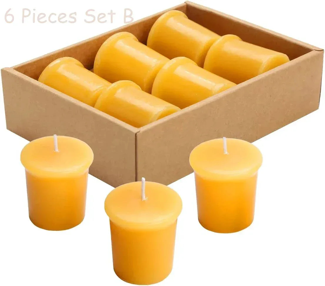 Natural Beeswax Tea Candles - Smokeless