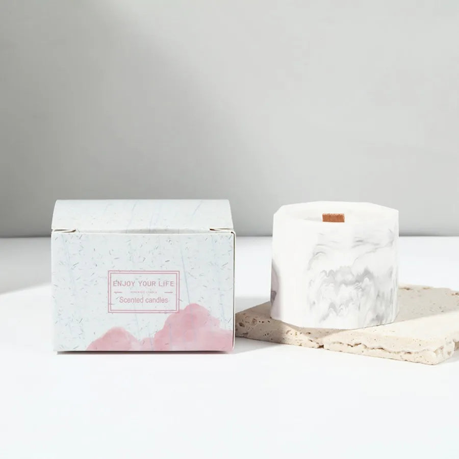 Gypsum cup candle soy wax aromatherapy (smokeless-Scented)