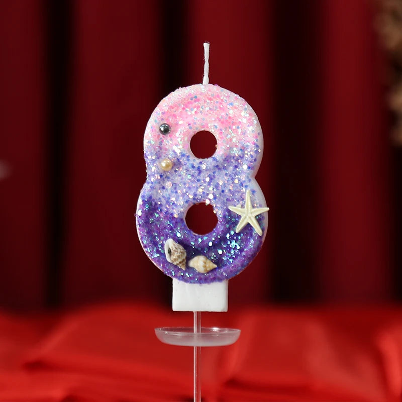 Ocean Number Birthday Candle