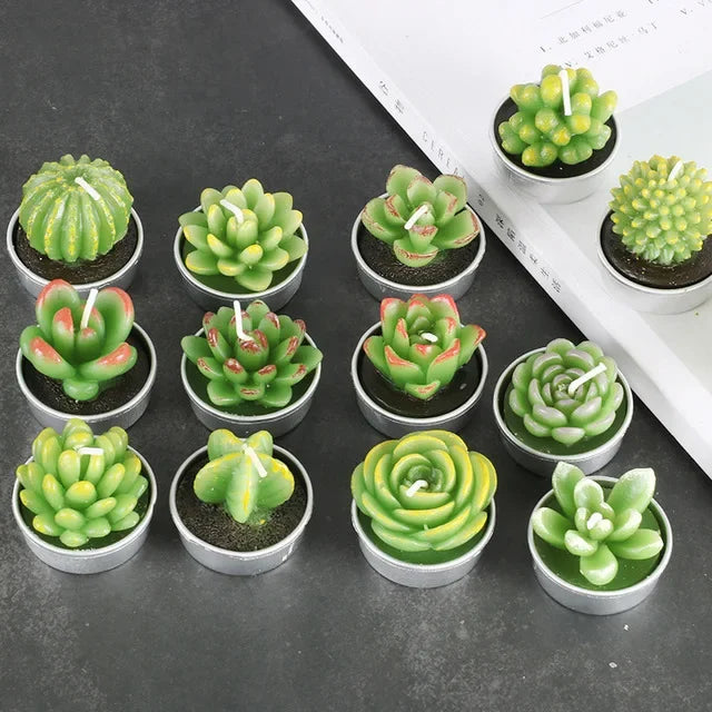 Creative Simulated Succulent Plants Candle