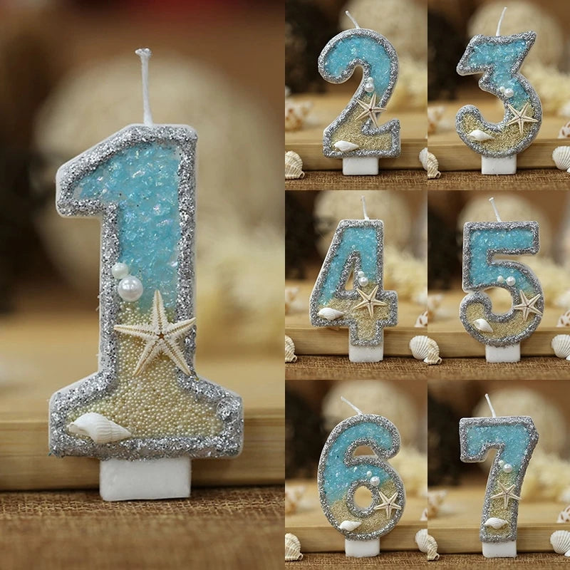 Ocean Number Birthday Candle