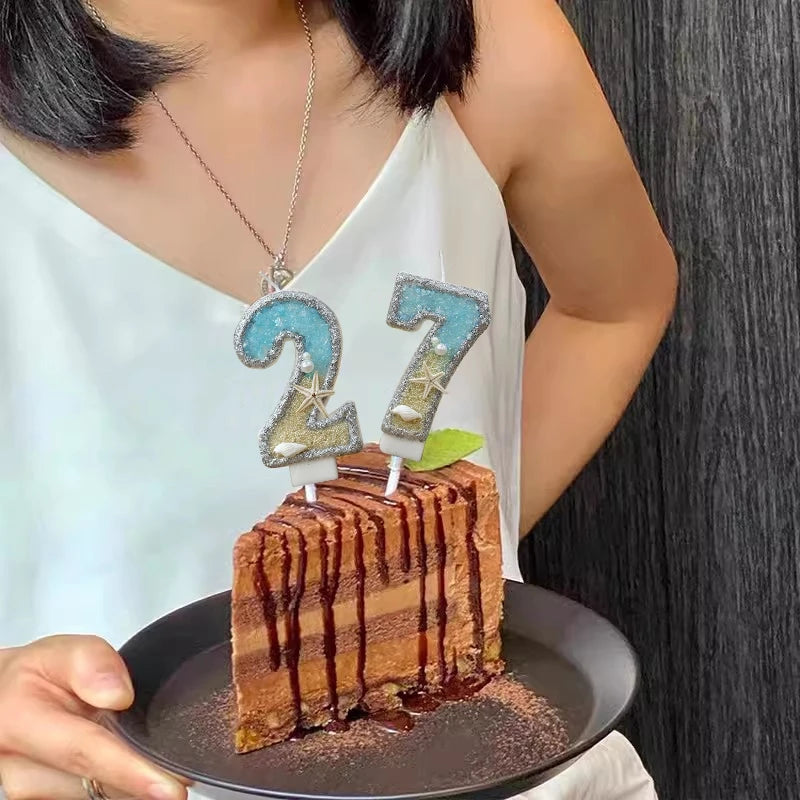Ocean Number Birthday Candle