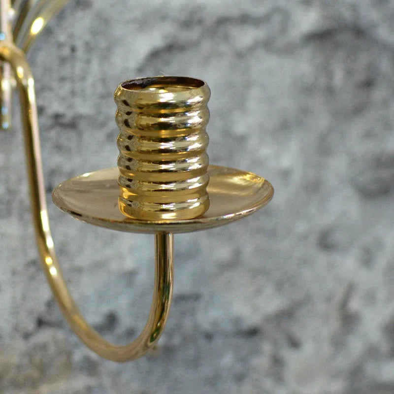 Wall Hanging Candle Holder ( PEANDIM Metal Leaf Style )