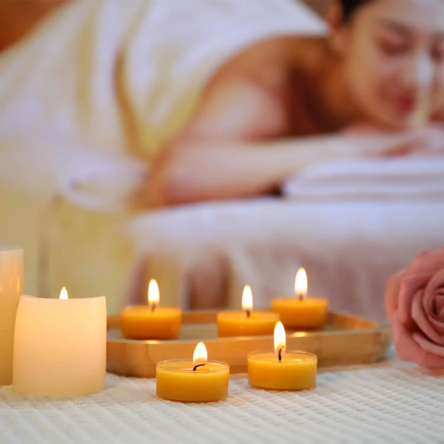 Natural Beeswax Tea Candles - Smokeless