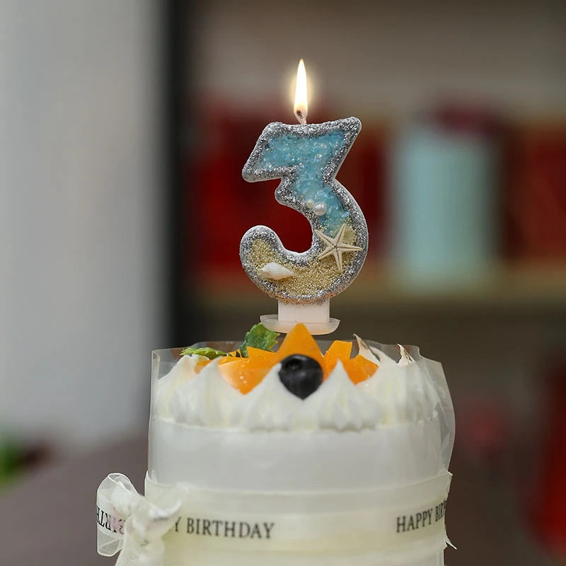 Ocean Number Birthday Candle