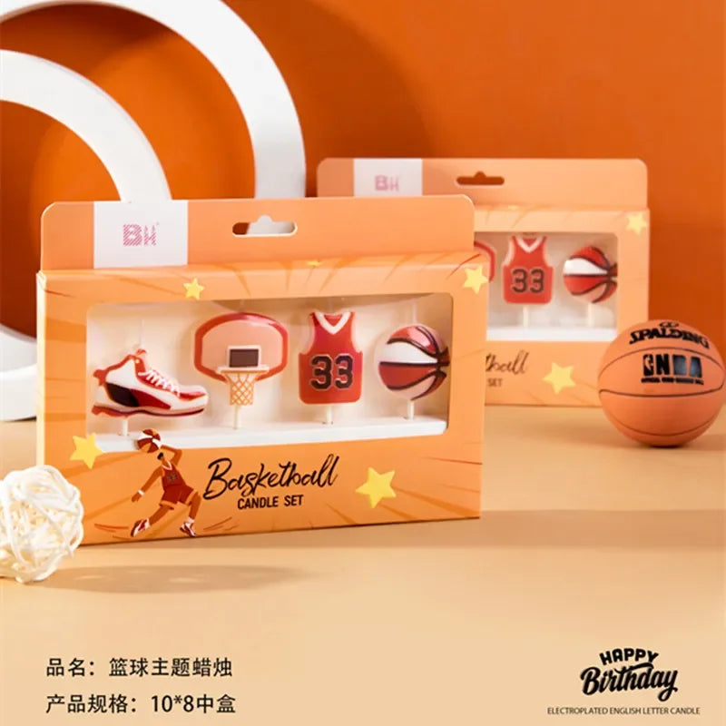 Basketball Theme Children's Birthday Candles