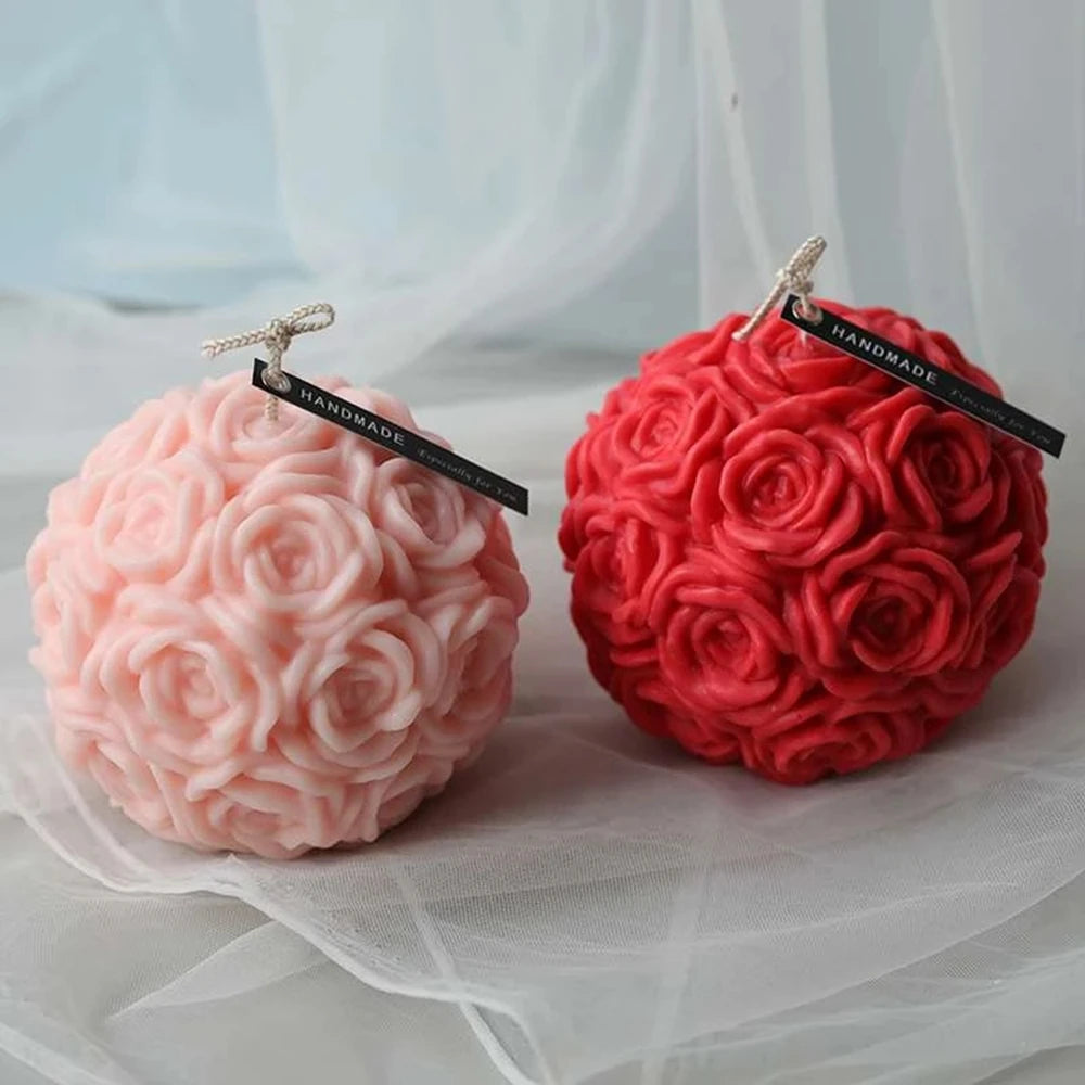 Rose Shaped Ball Candle (Scented Flower)