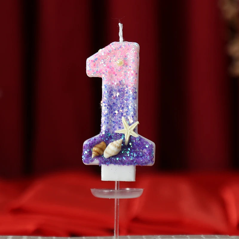 Ocean Number Birthday Candle