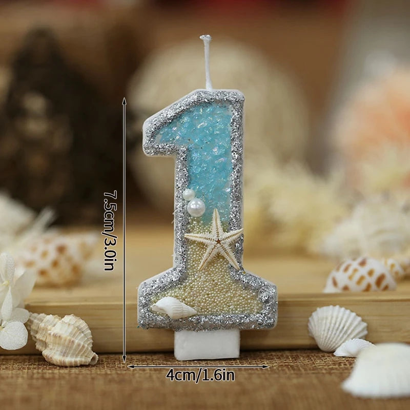 Ocean Number Birthday Candle