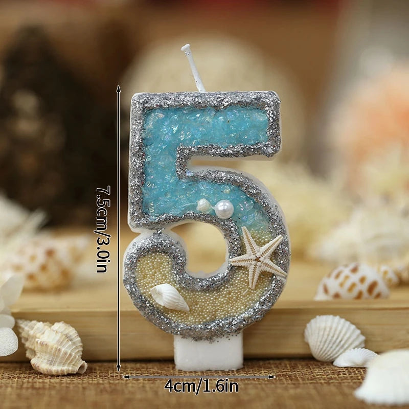 Ocean Number Birthday Candle