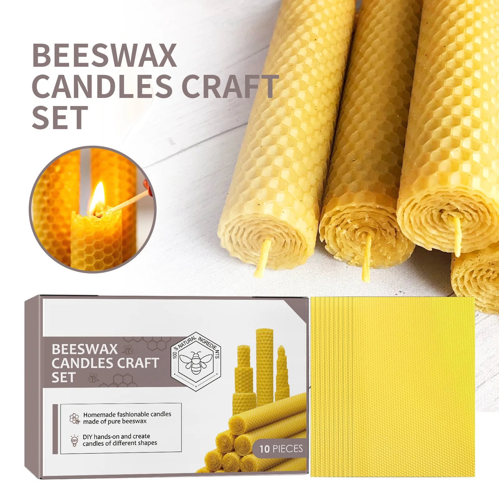 Premium Handmade Beeswax Decorative Candle