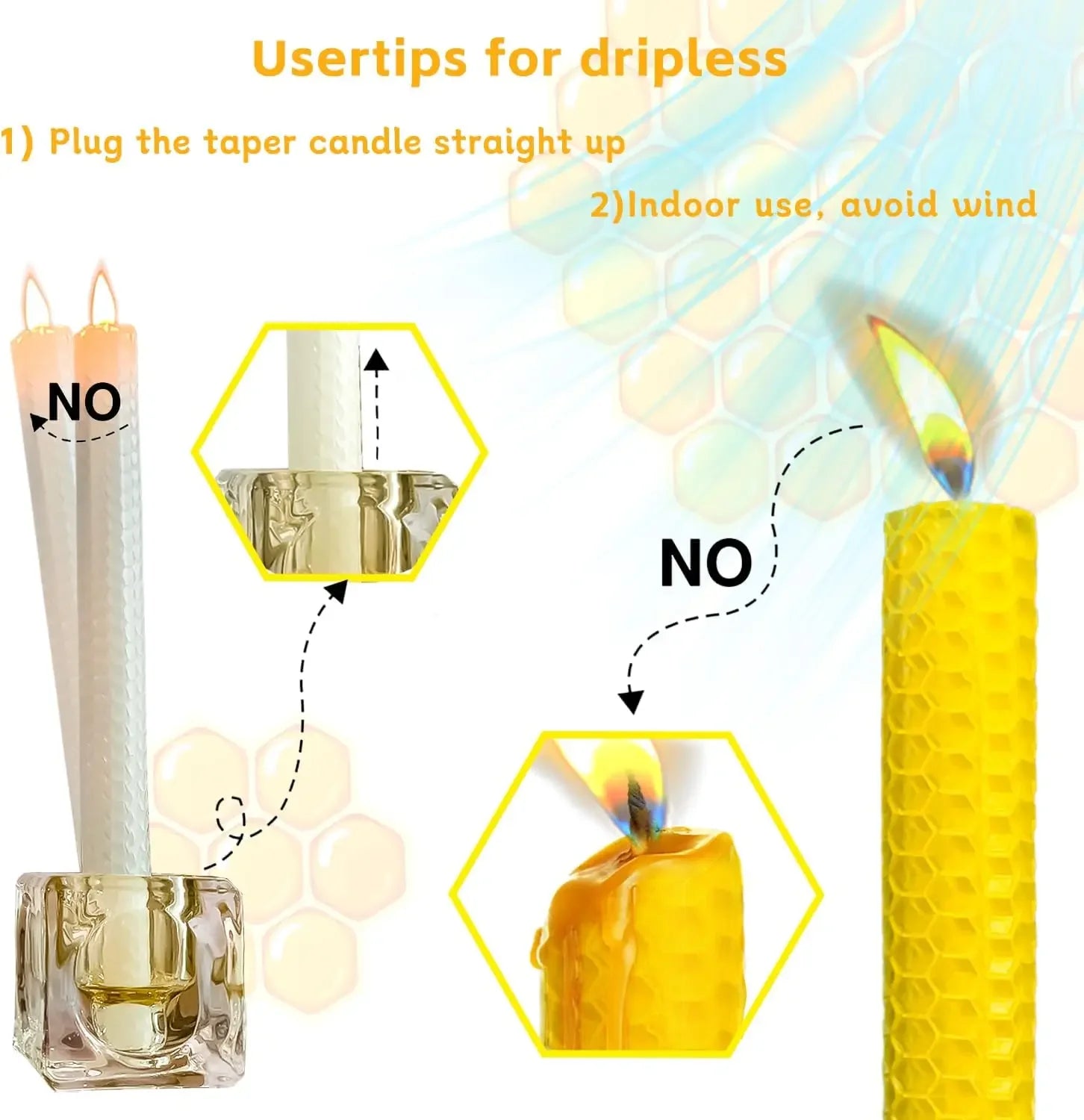 Hand rolled Honeycomb Design Candle (10-24PCS)