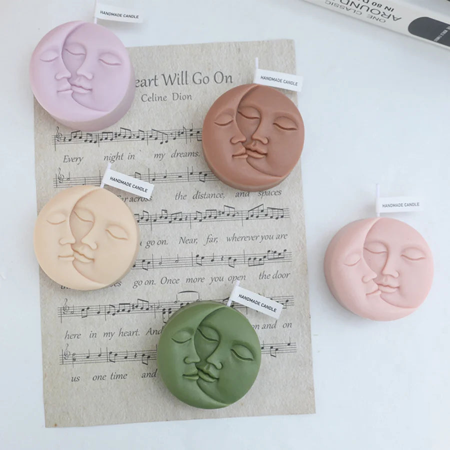 Creative Moon Sun Face Scented Candle