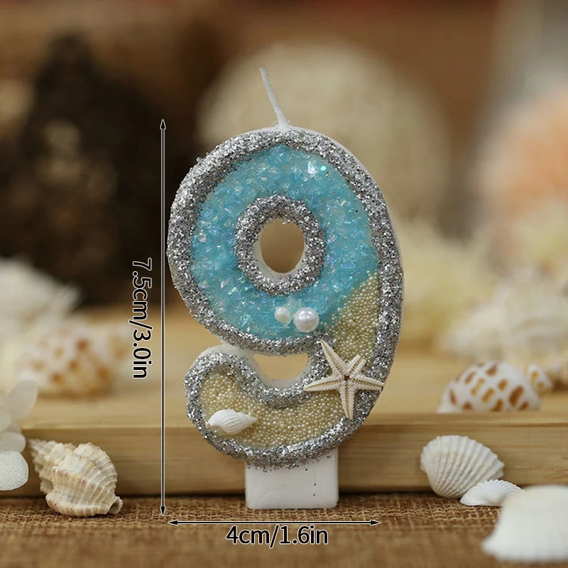 Ocean Number Birthday Candle
