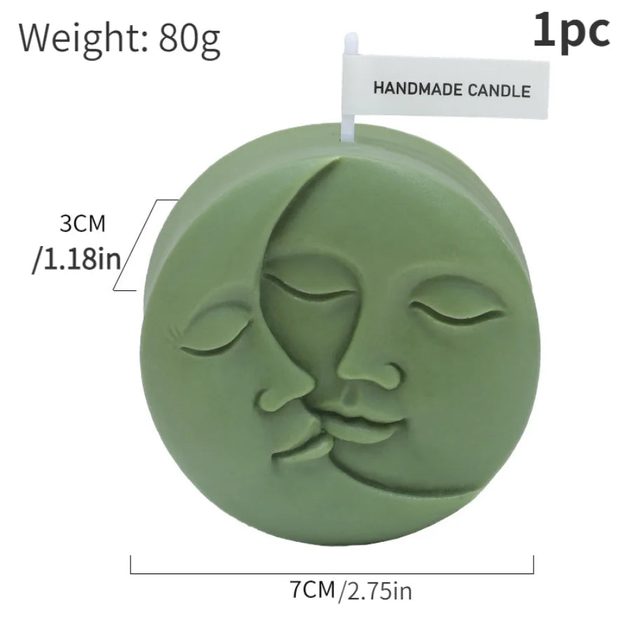 Creative Moon Sun Face Scented Candle