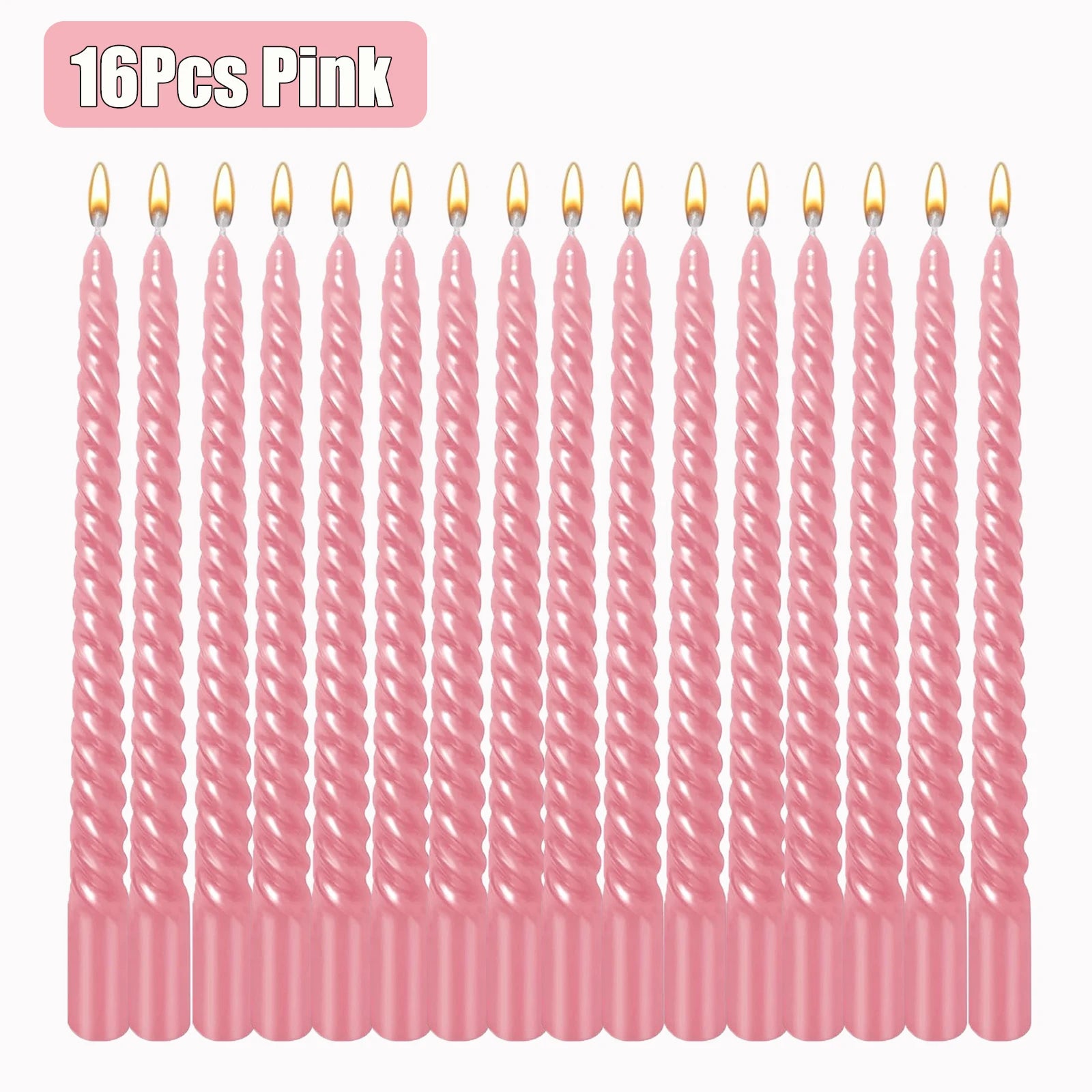 Metallic Taper Candles - Dripless - Unscented
