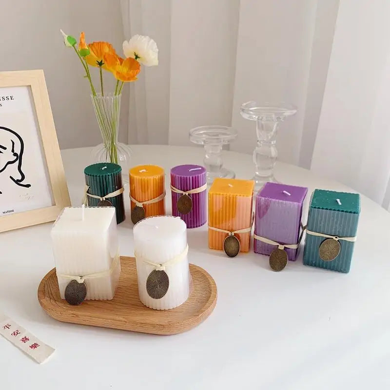 Scented Candles in Round and Square Shape