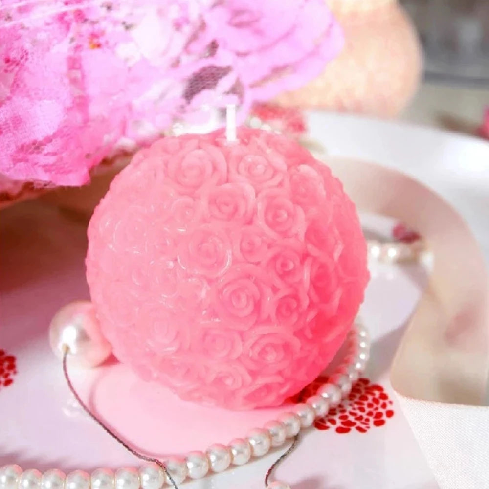 Rose Shaped Ball Candle (Scented Flower)