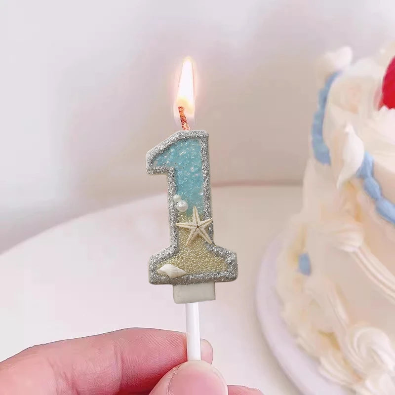 Ocean Number Birthday Candle