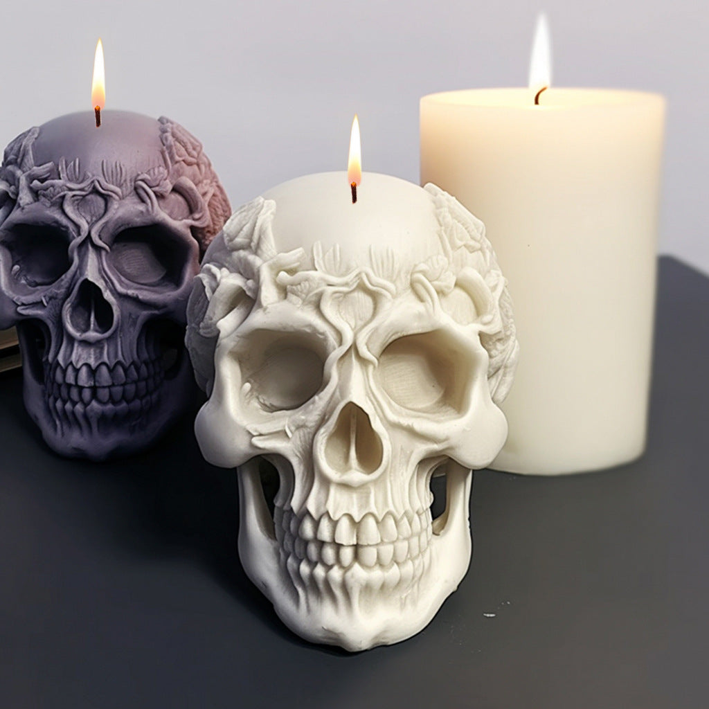 Skull Rose Aromatherapy Candle Mold