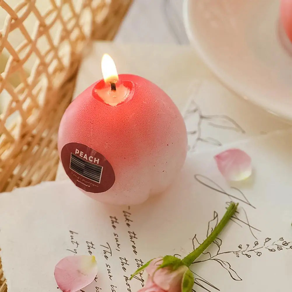 Decorative Scented Candle Charming Innovative Banana Pear Peach Fruit Wax Candle Home Decor