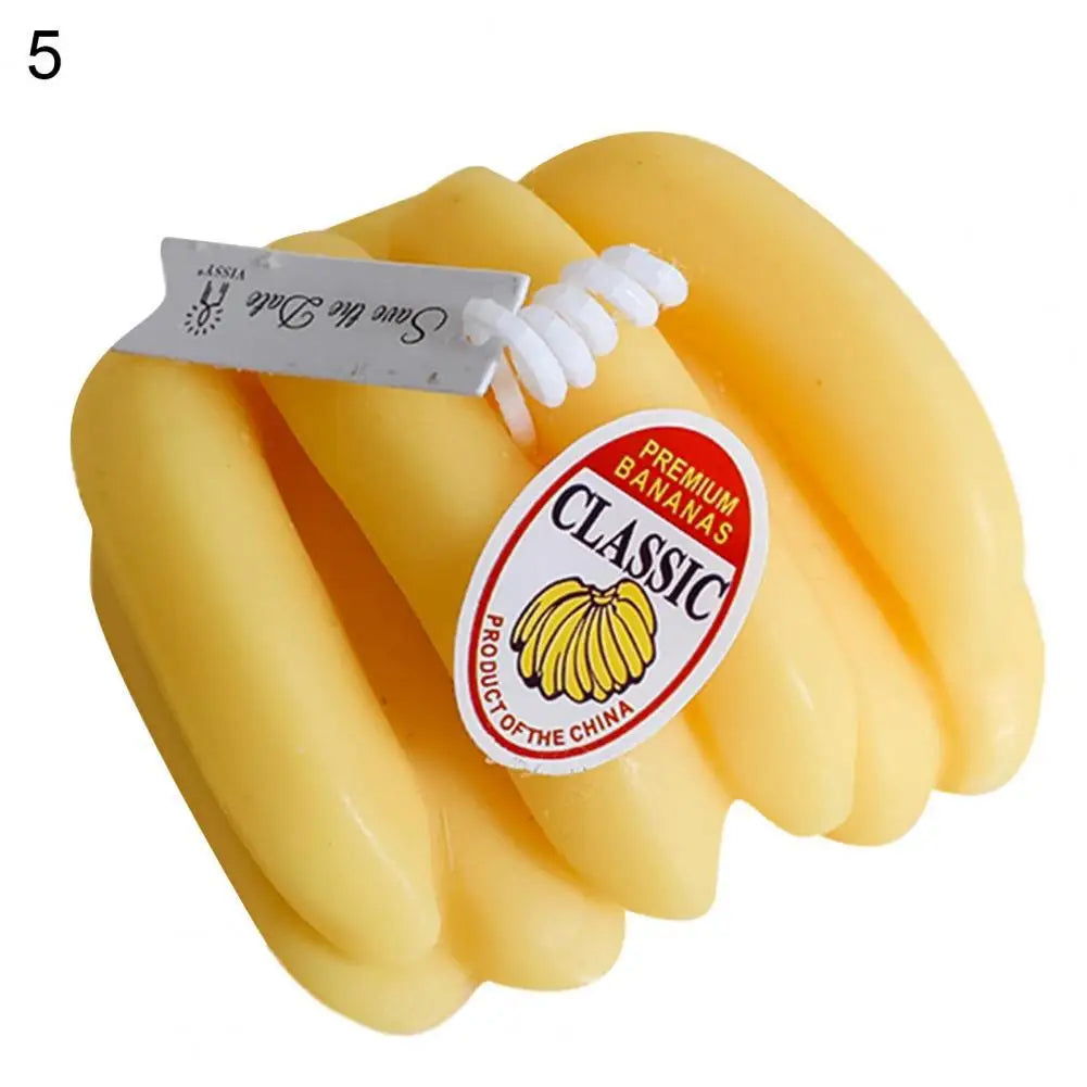 Decorative Scented Candle Charming Innovative Banana Pear Peach Fruit Wax Candle Home Decor