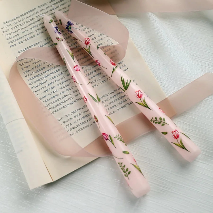 Taper Scented Candles Hand Painted Rose