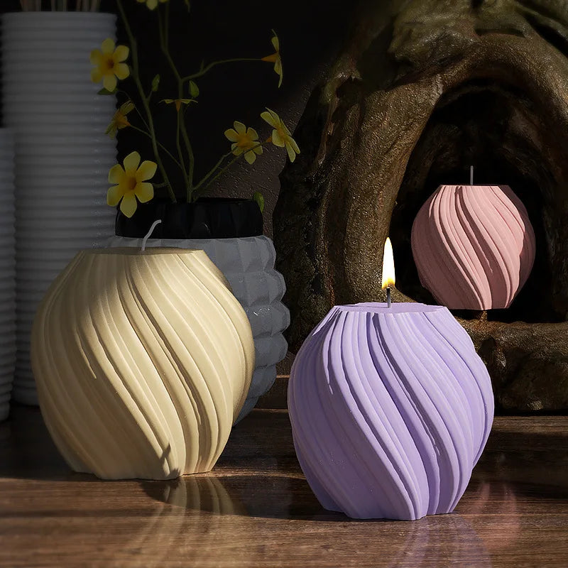 3D Wave Candle Mold