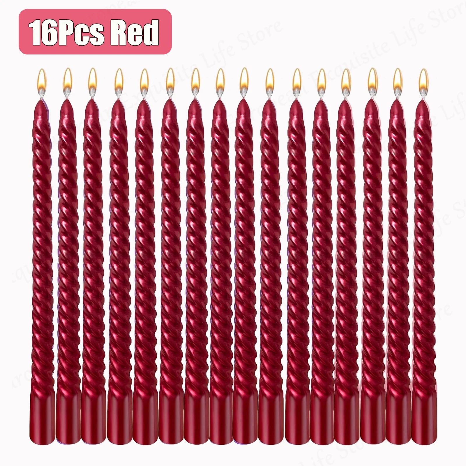 Metallic Taper Candles - Dripless - Unscented