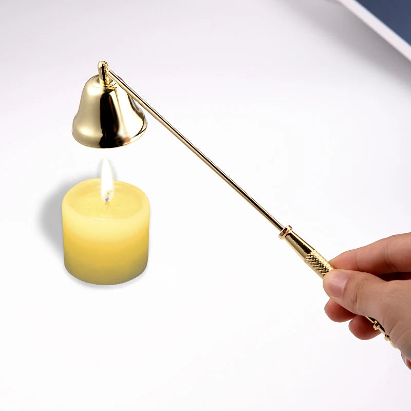 Candle Damper Candle Stainless Tool Long Handle Bell Extinguisher Accessory Wicks Out Steel Extinguish Putting Accessories