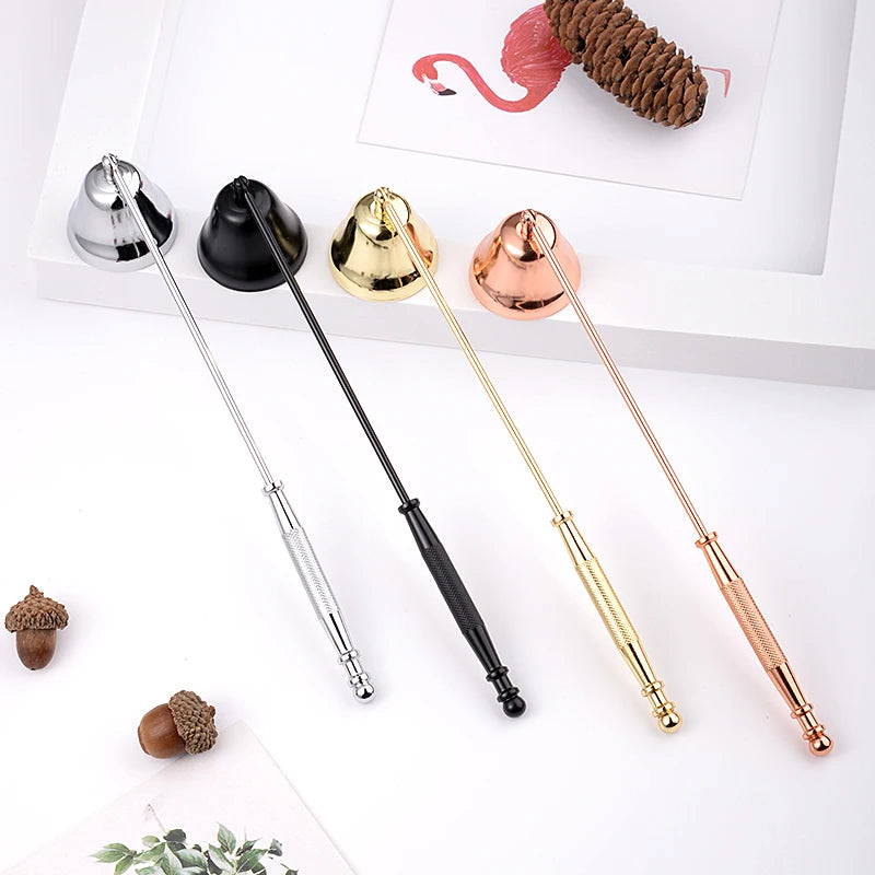 Candle Damper Candle Stainless Tool Long Handle Bell Extinguisher Accessory Wicks Out Steel Extinguish Putting Accessories