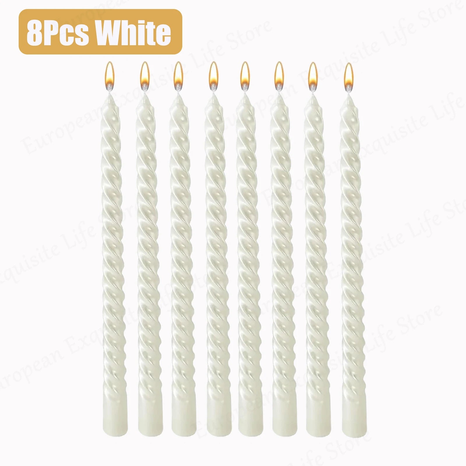 Metallic Taper Candles - Dripless - Unscented