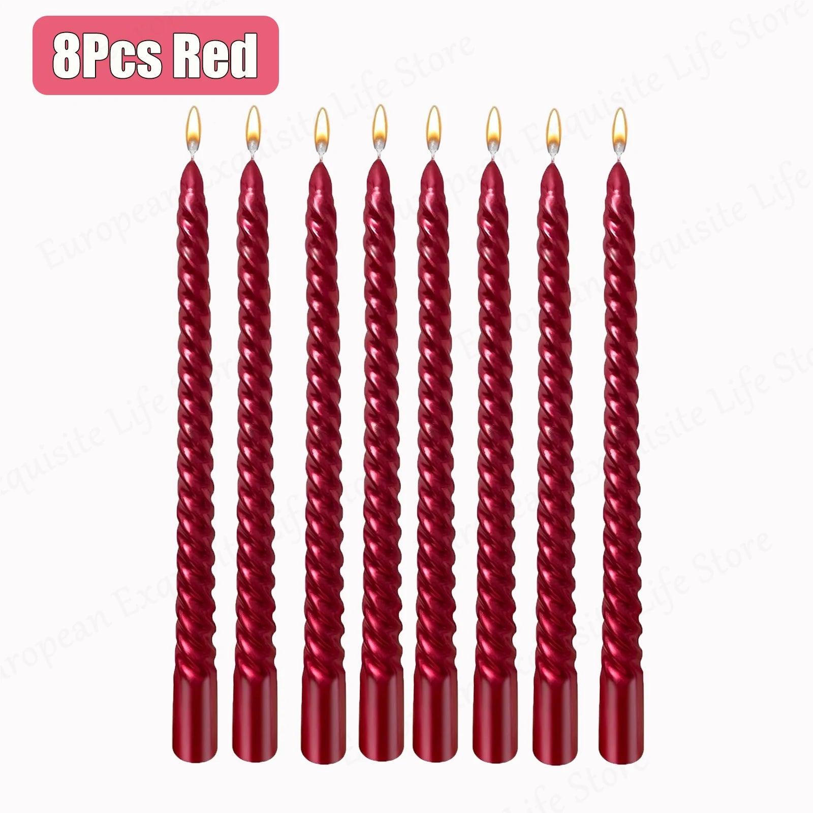 Metallic Taper Candles - Dripless - Unscented