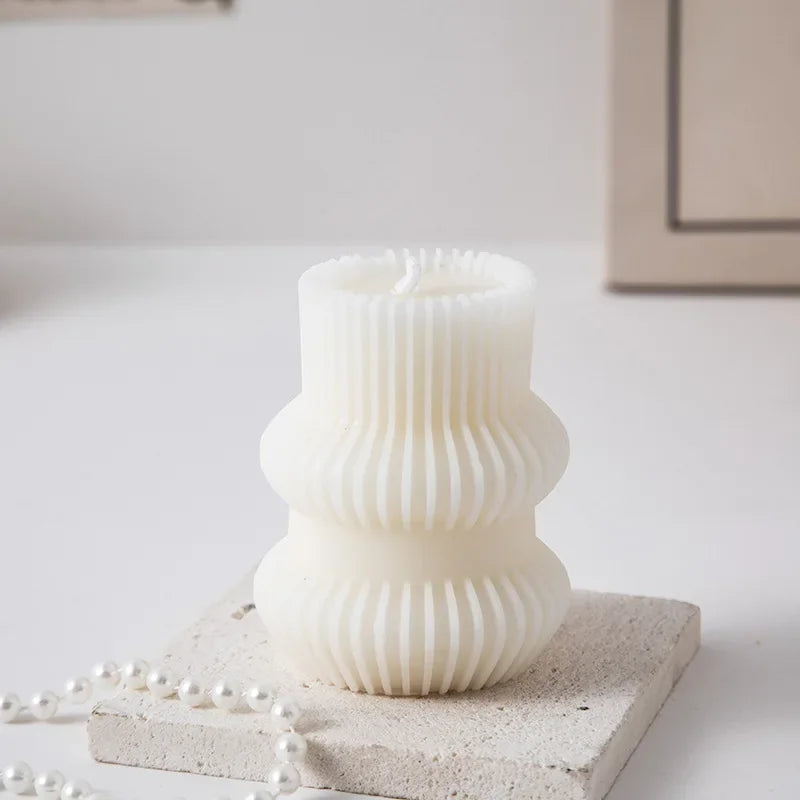 Smokeless Ribbed Scented Candle