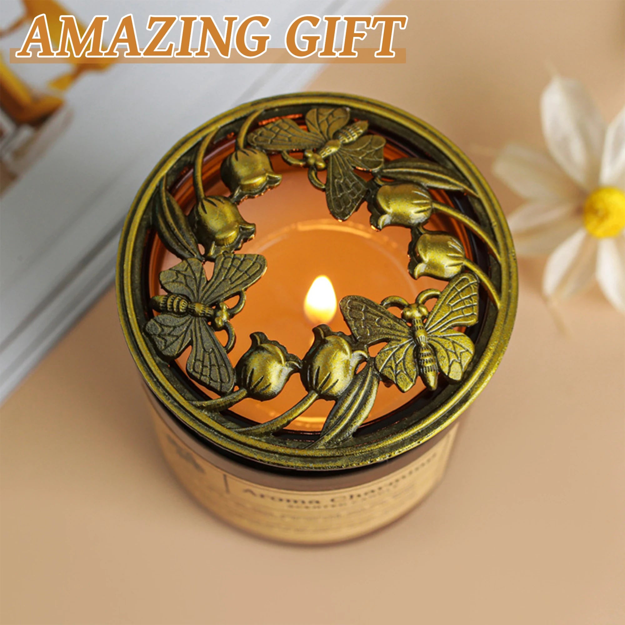 Made With Alloy Sturdy And Durable Candle Lids For Long-lasting Exquisite Appearance Candle Toppers