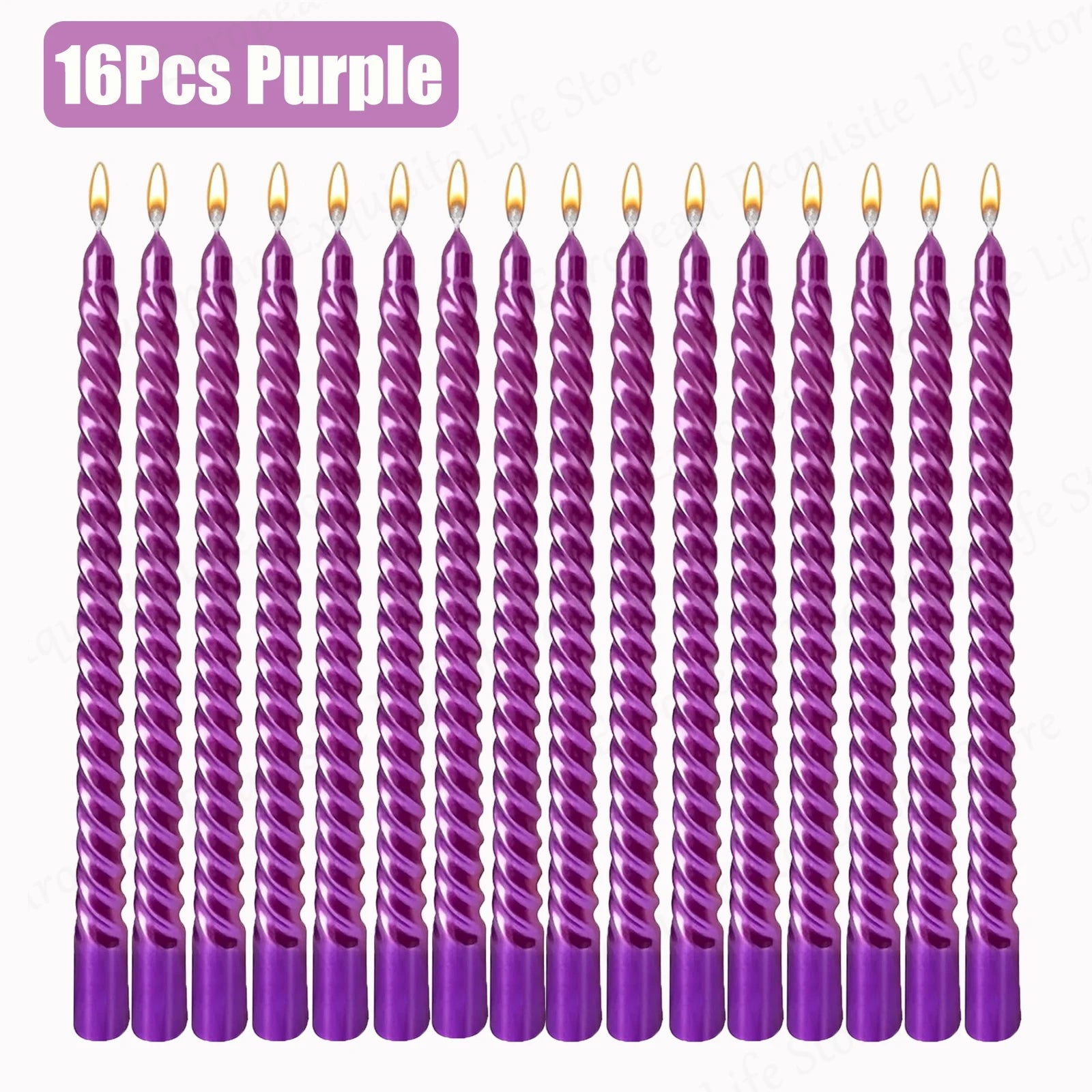 Metallic Taper Candles - Dripless - Unscented