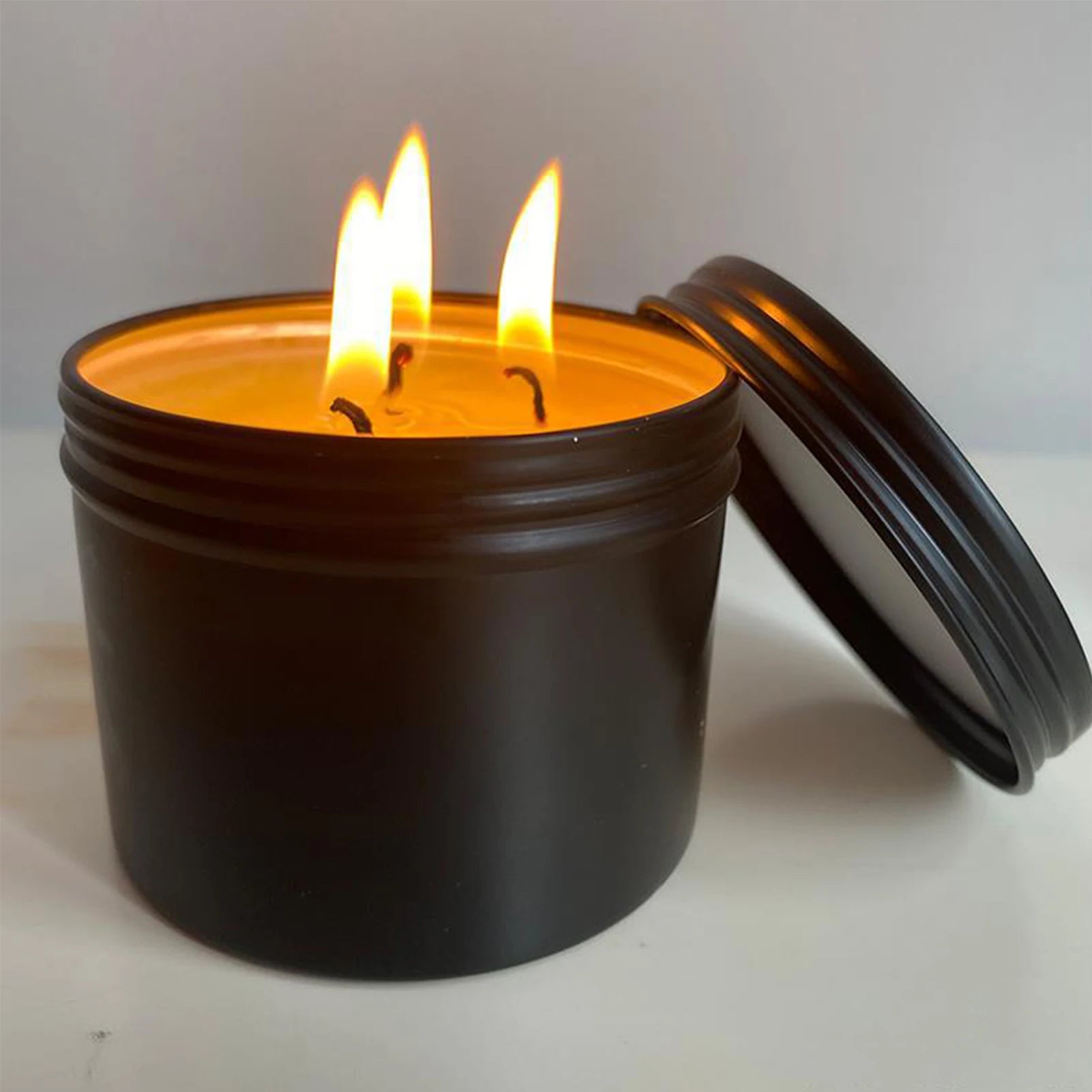 36 Hour Survival Candle 3- Environmentally Friendly Odorless Candle with Lid Home Spares for Emergency