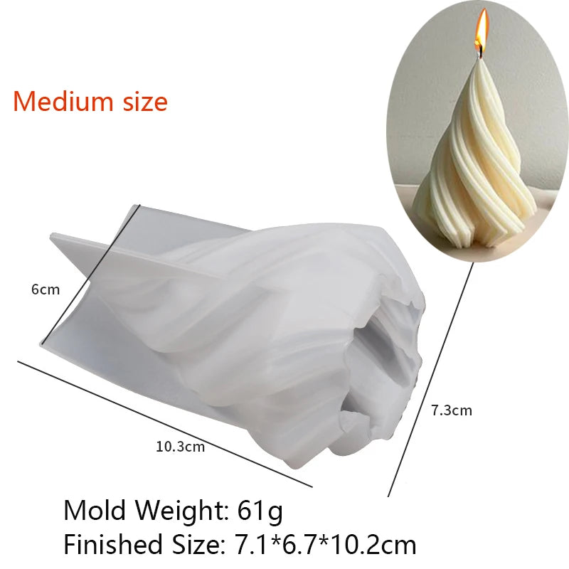 3D Wave Candle Mold