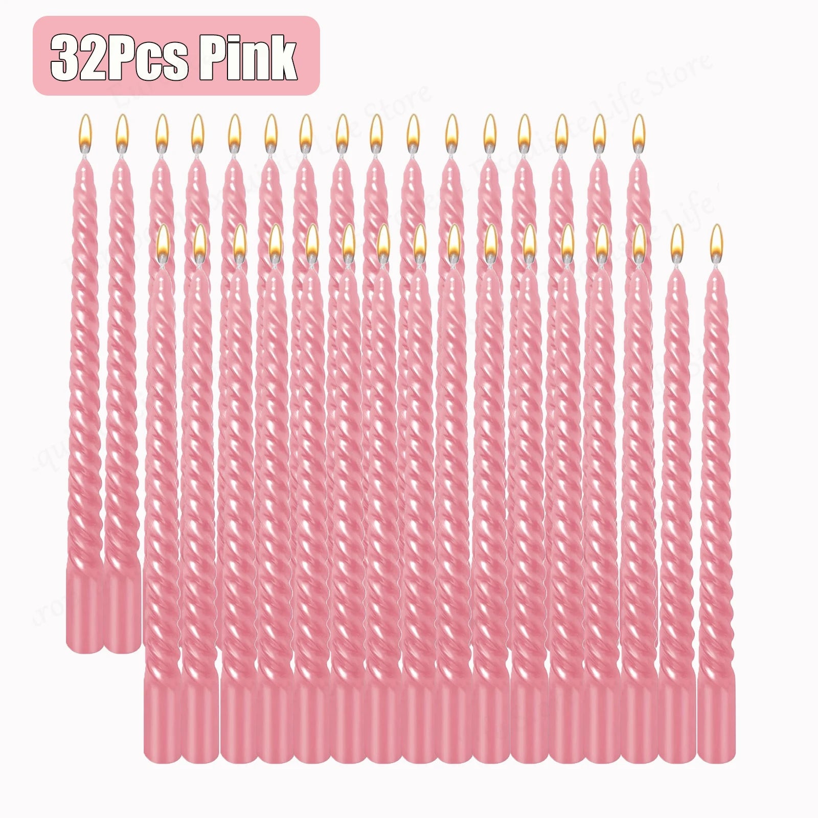 Metallic Taper Candles - Dripless - Unscented