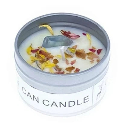 Scented Long Lasting Soy Candles Crystal Stone Dried Flower Fragrance Smokeless Fragrance Candle for Home Decorstion Candle Jar