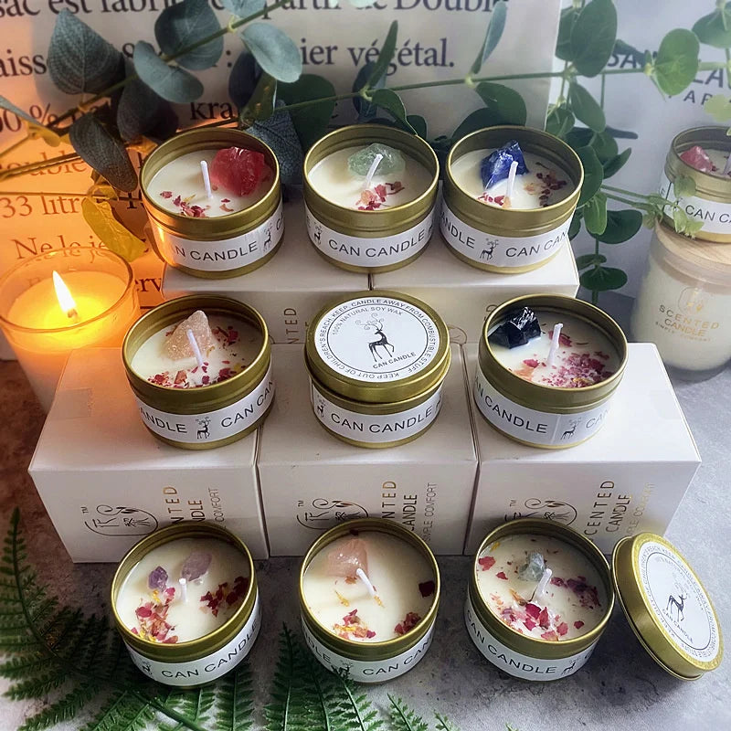 Scented Soy Crystal Candle Jar
