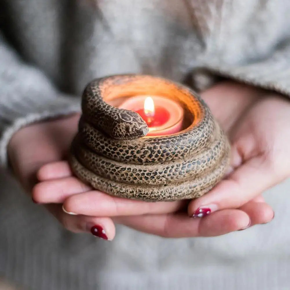 3D Coiled Snake Candle Holder