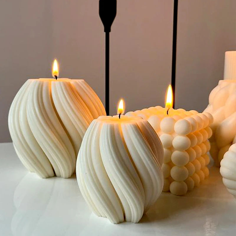 3D Wave Candle Mold