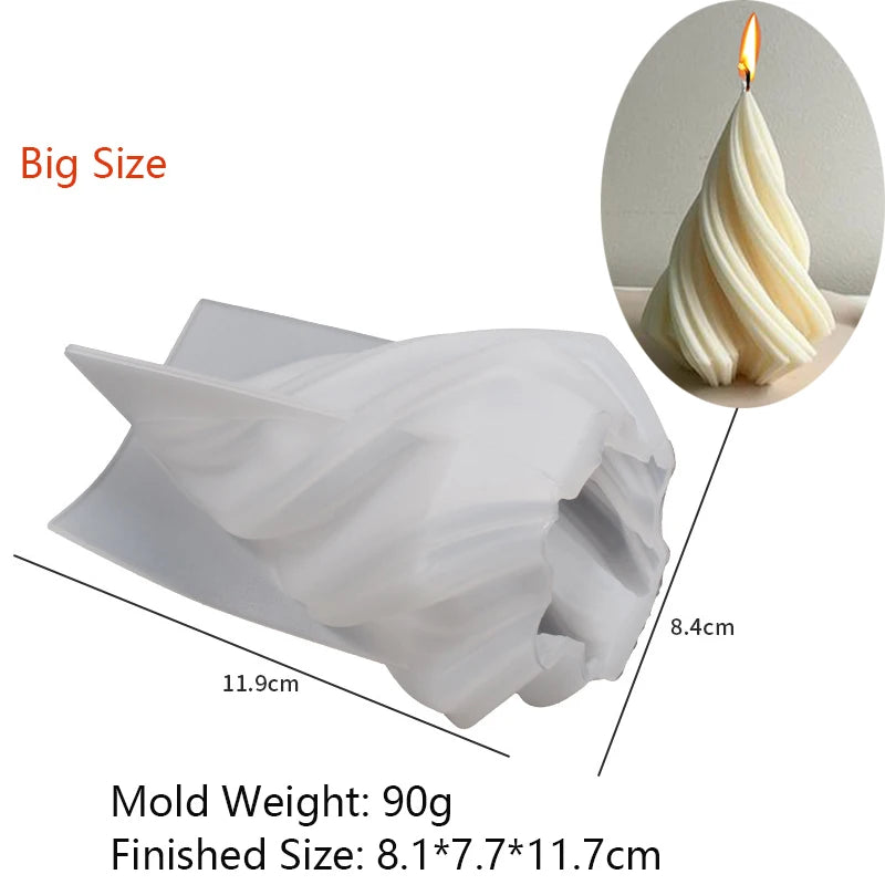 3D Wave Candle Mold