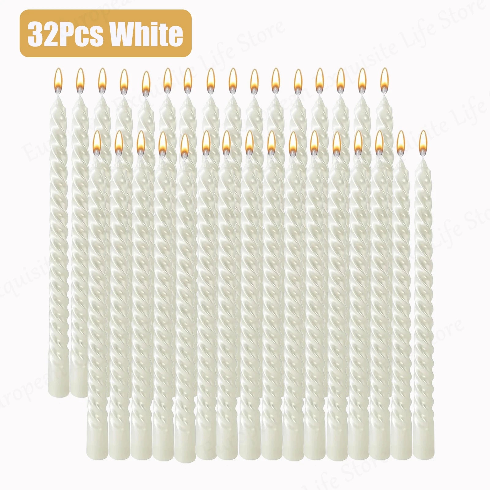 Metallic Taper Candles - Dripless - Unscented