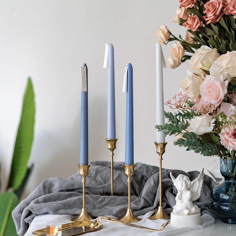 wholesale wedding banquet tall taper candles 25cm long taper scented wedding candle romantic candles blue candles for interior