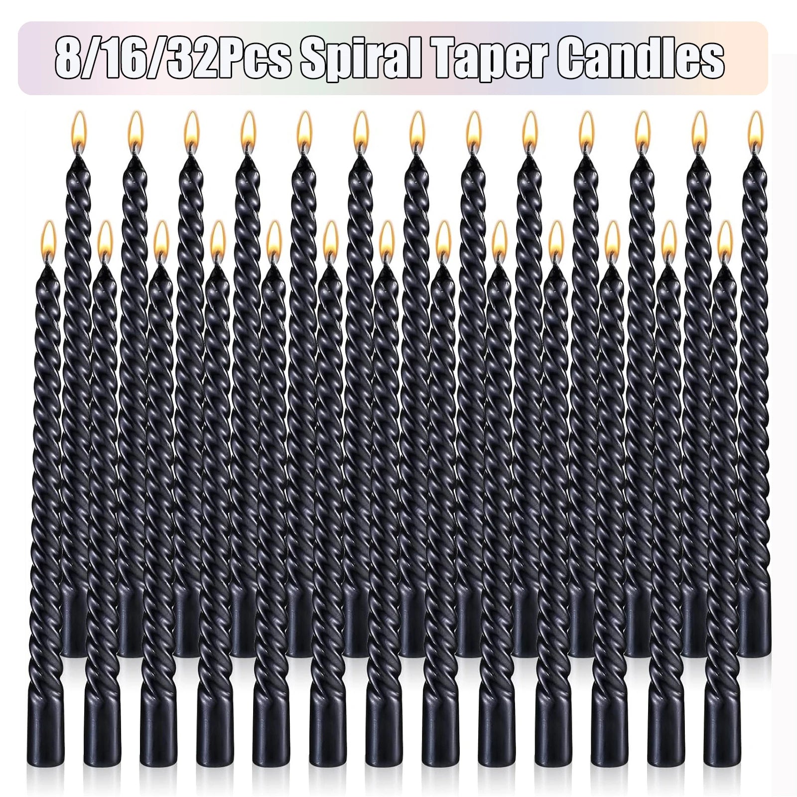 Metallic Taper Candles - Dripless - Unscented